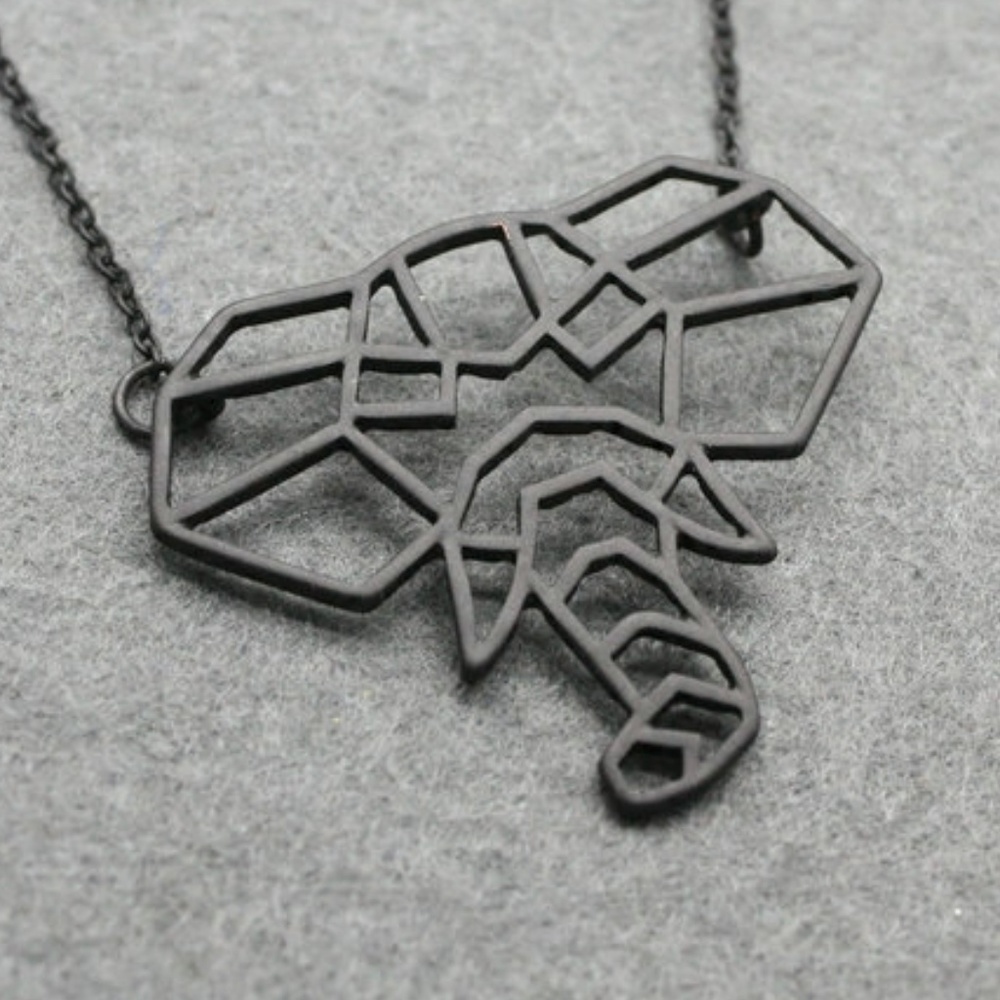 FREE w/ $15+ Purchase - Origami Elephant Necklace - Picture 3 of 3